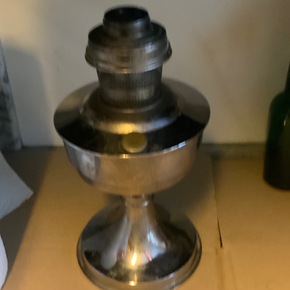 Vintage Silver Oil Lamp Aladdin